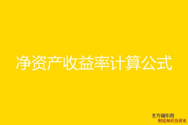 凈資產(chǎn)收益率計算公式